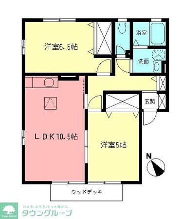 ロイヤルタウンDの物件間取画像
